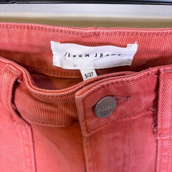 Risen Jeans Peachy Orange Cotton Straight Leg Jeans 27 - Picture 5 of 7